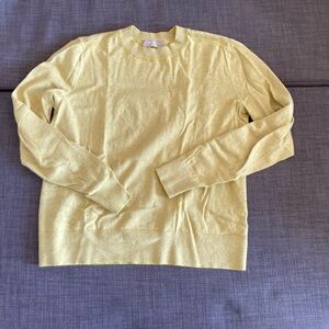 Everlane the organic cotton crewneck sweater size small yellow
